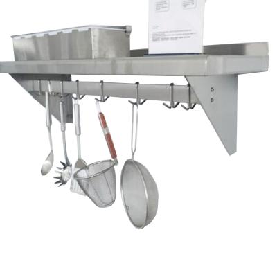 China Wall Mounted Kitchen Stainless Steel Wall Shelf Pot Rack for sale