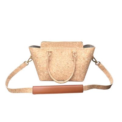 China ENGLAND STYLE Natural Cork Handbag Portugal Natural Cork Bag Ladies Leather Cork for sale