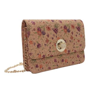 China 100% Eco-friendly Classic Cork Shoulder Bag Fashion Clutch Bag Cork Leather Vanity Bags For Lady for sale