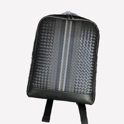 China Fashion Waterproof Men's Leather Backpack Large Capacity Leather Woven Backpack For Daily Life for sale