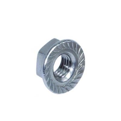 China Carbon steel hexagon flange nuts with yellow zinc High-strength fasteners blue zinc en venta