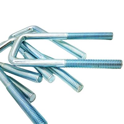 China Galvanized blue zinc U-shaped Zinc U Bolt Engineering High-strength fasteners stud bolt for sale