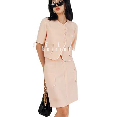 China ESSLIFE women's anti-pilling designers shirt jacket skirt suits high-end weaving fashion and temperament for sale