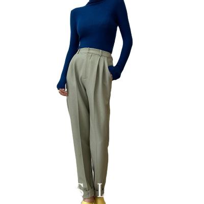 China Original Anti-wrinkle ESSLIFE women's crease large size wide leg pants canker sore casual office and a suit for sale