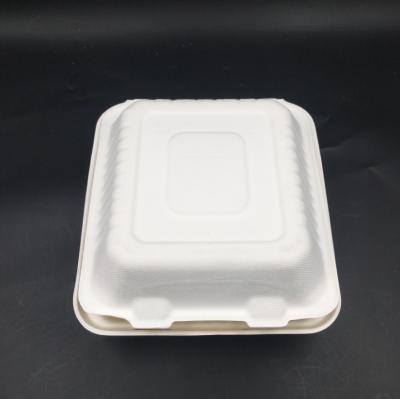 China 8inch Biodegradable Clamshell Box Burger Box Biodegradable 8inch for sale