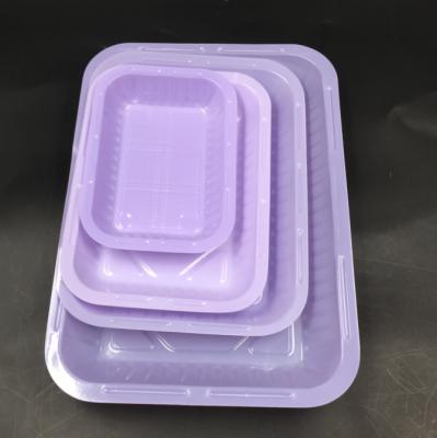 China Disposable Plastic Rectangle Tray Fast Food Snack Dish 5inch 7inch 8inch 9inch for sale