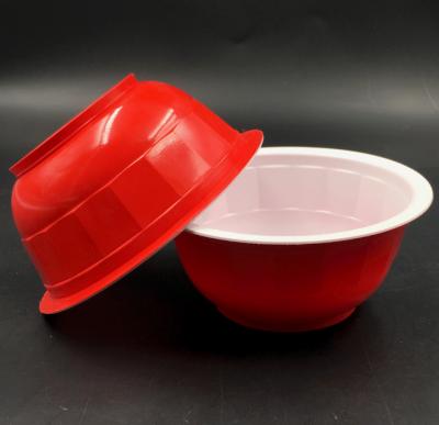 China Disposable Plastic Party Color Bowl Festival Christmas Double Bowl 300ml 450ml 600ml for sale