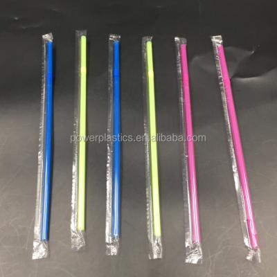 China Disposable plastic film and individual packaging paper straw for sale