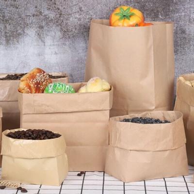 China Biodegradable Baked Food Packaging Brown Paper Bag Food Fruits And Vegetables Packaging for sale