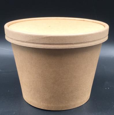 China 8oz 16oz 26oz 32oz Kraft Paper Bowl Single Wall Soup Bowl for sale