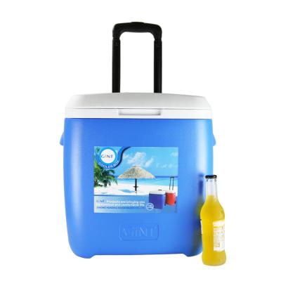 China 18L Insulated Portable Plastic Ice Chest Water Cooler Cooler Box With Wheels Roll For Fishing And Medical Use for sale