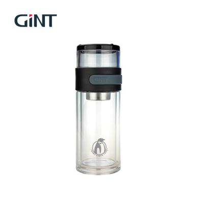 China High Quality Sustainable BPA Free Eco-Friendly Glass Water Bottle With Sleeve And Tea Infuser for sale