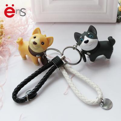 China Wholesale Cartoon PU Key Chain Material Chinese Brand Doggi Anime Toys PU Rope Dog Key Chain for sale