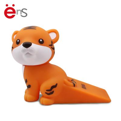 China Modern Design Security Novelty PVC Material Wall Protector Tiger Door Stopper for sale