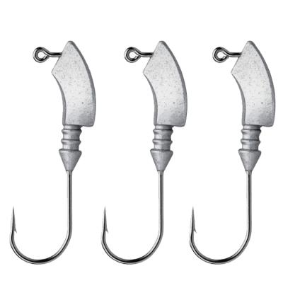 China Metal fish hook feed jig head sinking 4g 7g 10g 12g 15g 20g artificial soft swimbait bait for sale