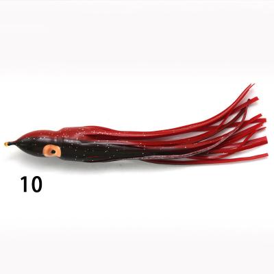 China Lure Fishing 16cm High Quality Squid 7g Soft Lure RE23 Colorful Octopus Edges Fishing Lure Tackle for sale