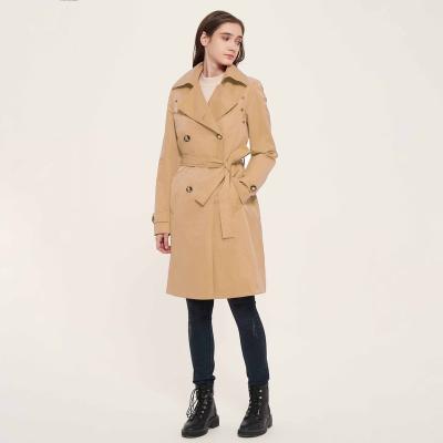 China 2021 Classic Spring Ditch Coat Casual Casual Ditch Coat Ladies Coat Ditch Cross Camel Long Ditch Coat Women for sale