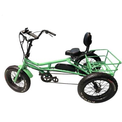 China High Quality Lithium Battery Electric Tricycle Fat Tire 48V 250W Tricycle for sale