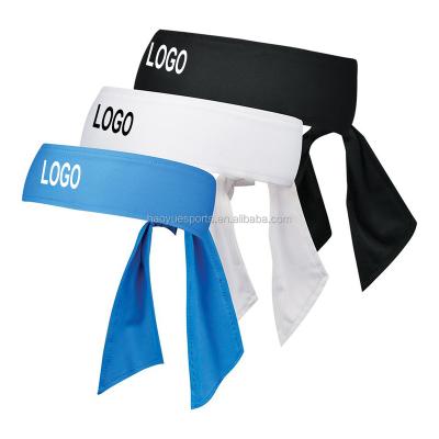 China European and American Logo Custom Sport Headband Mesh Fabric Moisture Wicking Running Style Wholesale Head Wrap for sale