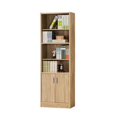 China Packed in cartons with Knockdown Structure High Quality Rectangle Natural Oak Bookcase Home Office Furniture Bookself for sale