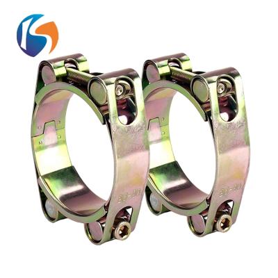 China Connection EXW Price M 8 Screw Welding Double Bolts Force European Type Pipe Clamp for sale