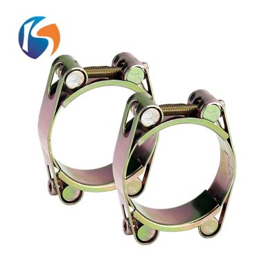 China European Connection Double Bolts Nuts Strength Solid Pipe Clamp for sale