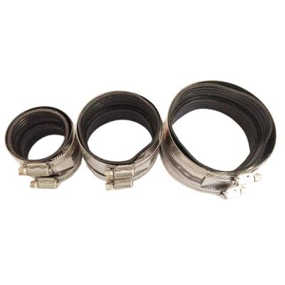 China Hose Lines Connect Practical Useful Stainless Steel High Pressure No Hub Type A Coupling Pipe Clamps for sale