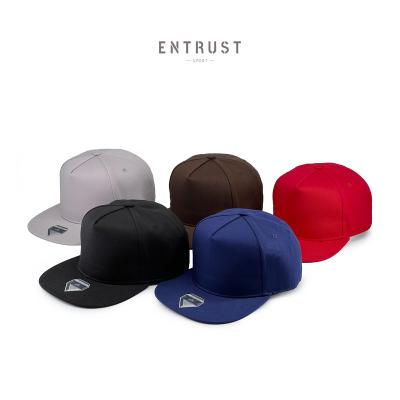 China High Quality 5 PANEL ORDINARY STOCK Casual Plain No Logo Snapback Hat Sports Outdoor Adjustable Flat Cap for sale