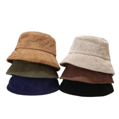 China Comfortable Spring Simple Traditional Casual Autumn Corduroy Bucket Hats Wholesale Casual Unisex Korean Style Streetwear for sale