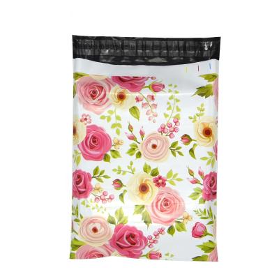 China shoes & custom biodegradable apparel bag colored floral poly mailing bags mail pattern announcements mailer for sale