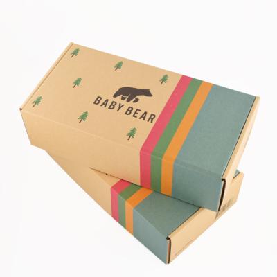 China Recyclable Luxury Custom Shipping Pink Corrugated Cardboard Kraft Paper Gift Boxes Packaging Custom for sale