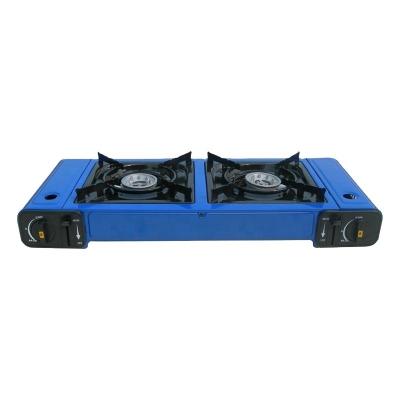 China CE Certification Movable Multifunction Double Burner Outdoor Portable Tow-end Cassette Stove for sale