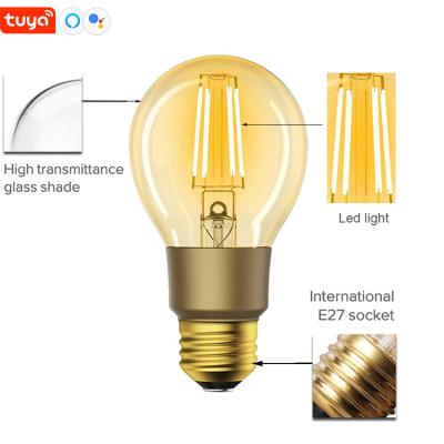 China 5.5W 100-240V RGB Color Wifi LED Light Bulbs Residential Smart Tuya Homekit Filament for sale