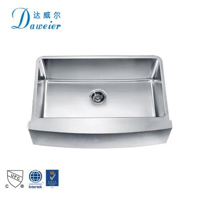 China Without Faucet Factory Supply 304 Stainless Steel Satin Undermount Strong Sturdy Kitchen Sink for sale