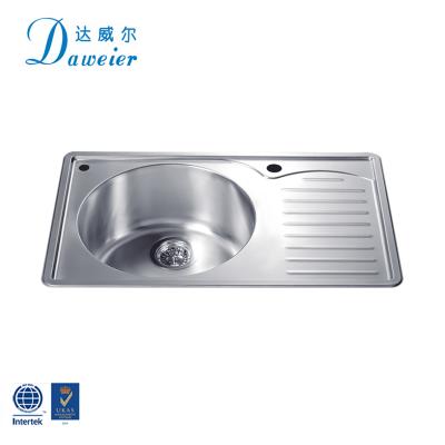 China Home Used Single Bowl Without Faucet Drainer Sink Top Mounted Small Sink For Kitchen for sale