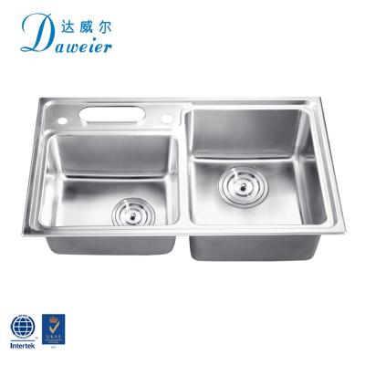 China Without Double Bowl Faucet Stainless Steel Commercial Kitchen Sink Pressed Kitchen Sink for sale