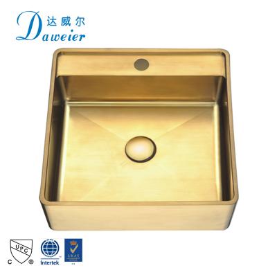 China Factory direct easy clean gold wash basin touch finish luxury smooth washbasin for sale