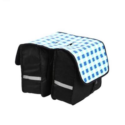 China Fashionabe New Design Bicycle Accessories Bike Double Back Pannier Bag Rear Bike Frame PVC Bag for sale