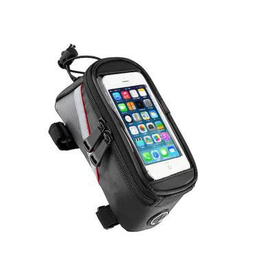 China Water Proof Bike Frame Bags Tube Touch Screen Bike Phone Bag Handlebar Bicycle Front Mount Bags Waterproof for sale