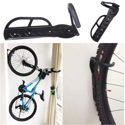 China Durable Tire Folding Hangs MTB Bike Storage Wall Mounted Rack Steel Bicycle Hook With Screws for sale