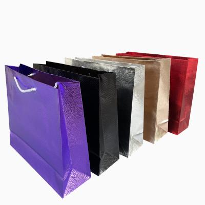 China Recyclable Laminated Shopping Paper Bags Paper Bag For Gift Wrapping Paper Biodegradable Retail Shopping Paper Bags Recyclable for sale