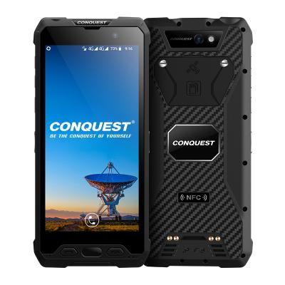 China Dual SIM Card Conquest S18 ATEX India Certificate IoT Terminal Rugged NFC Android 8.1 Phone Online With Waist Support For Oil And Gas Grow for sale