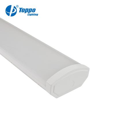 China Aluminum+PC Sheet TOPPO 1200mm 32W 4Ft Surface Mount Linear Light Commercial Office Lighting for sale