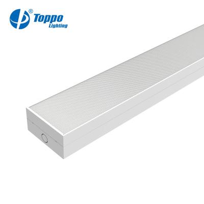 China Slat 120mm Width 4ft 5ft Surface Mount Low Burst Office/Classroom Prismatic Desk Light Diffuser UGR for sale