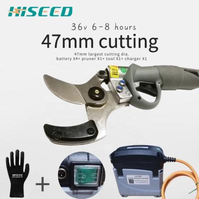 China Anti-skid Handle Lithium-ion Battery Shears Branch Cutting Pruners 45mm Electric Fruit Tree Scissors for sale