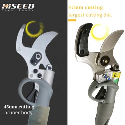 China Electric Anti-skid Handle Orchard Shears 45mm Diameter Garden Cutting Pruners Fruit Trees Branch Scissors for sale