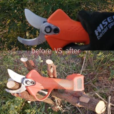 China Handle 30mm Diameter Battery Powered Shears Pruning Shears Fruit Trees Anti-skid Cutting Electric Shears for sale