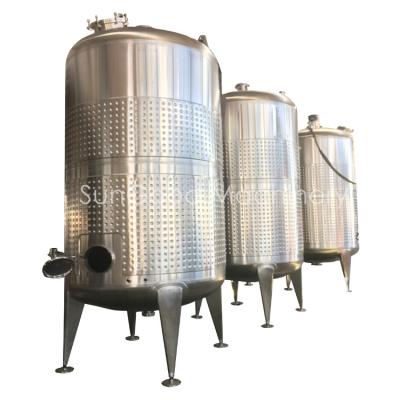 China Hotels Cooling Insulation Jacket And Stainless Steel Brewing Equipment Spirit Tank Cider Wine Fermentation Tank for sale