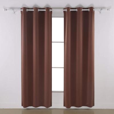 China 100% Polyester Perforated Blackout Curtain With Soft Blackout Fabric Blackout Curtain High Quality Window for sale