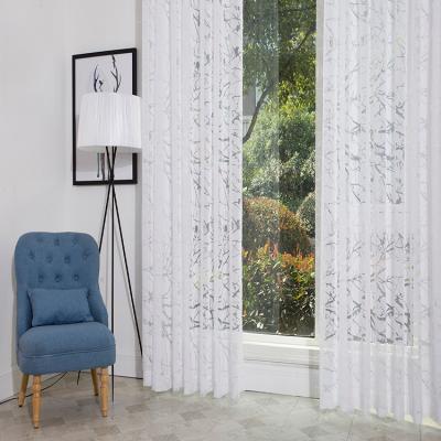 China LOW MOQ JZB-08 flame retardant sheer curtain fabric for home hotel use for sale